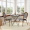 Flash Furniture Lourdes Thonet French Bistro Stack Chair Natural/White PE Rattan and Bamboo Alum Frme, Natural, 2PK 2-SDA-AD642002S-BKWH-NAT-GG - alternate 1